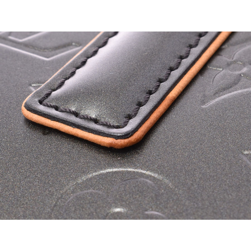 Louis Vuitton Leather Shelton Black Matte Monogram Handbag - Picture 8 of 11